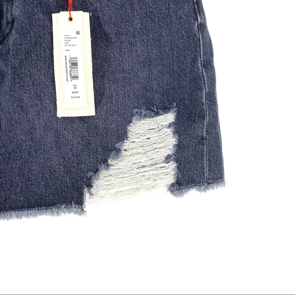 Alice + Olivia Women's Ripped Jean Skirt - 29